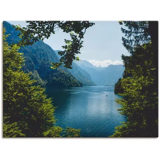 Artland Wandbild »Malerwinkel Königssee- Alpen«, Berge, (1 St.), als Leinwandbild, Poster, Wandaufkleber in verschied. Größen Artland blau