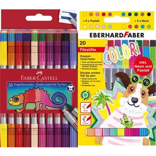 Faber-Castell Doppelfasermaler 20 St. mehrfarbig