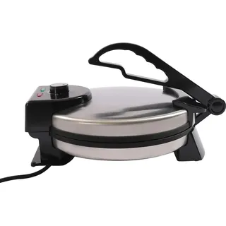 Elektrischer Roti-Maker, 1800W Leistung, doppelseitige Heizung, temperaturverstellbar, schwarz, 16cm-25cm - Schwarz
