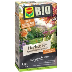 COMPO BIO Herbst-Fit Spezial-Gartendünger für alle Gartenpflanzen, Für mehr Widerstandsfähigkeit gegen Frost, 2 kg