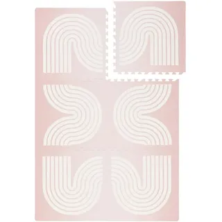 benuta Spielmatte Archie Rosa 120x180 cm , Textil , Rechteckig , 120x180 cm , für Fußbodenheizung geeignet , Teppiche und Böden, Teppiche, Kinderteppiche
