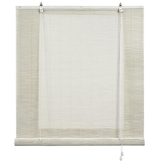 Estores Basic, Jalousien aus Bambus, Kreideweiß, 60 x 175 cm, Fensterrollo