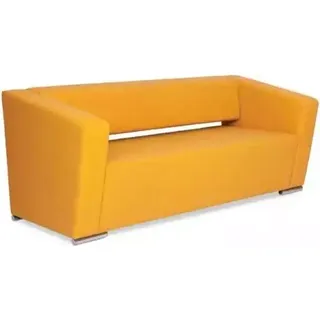 Oranger Dreisitzer Büromöbel Arbeitszimmer Couch Luxus Textilsofa Neu - Orange