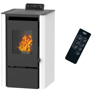 SANNOVER Pelletofen Anita weiß 7,6 kW