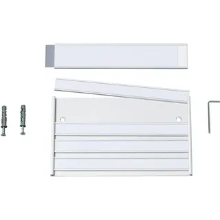 Ultradex Türschild Silver, 1 Titelfeld/4 Namensfelder, Aluminium 18 x 10,8 cm 310477