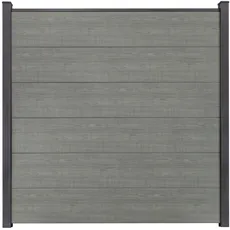 Bild Steckzaun Schmal Basicline 180 cm x 180 cm Grey Ash Cut