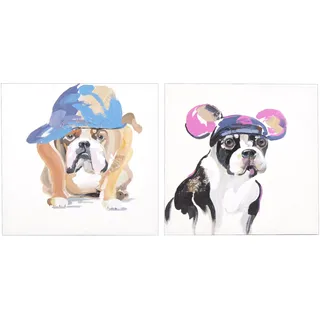 Vical Home Leinwandbild 2er Set Dog