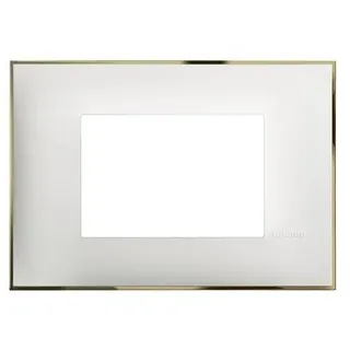 3-Modul-Rahmen Classia Legrand - Weiss Mit Gold - Weiß, Gold
