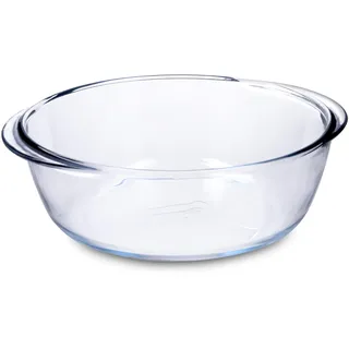 Pyrex Auflaufform 26 cm rund transparent