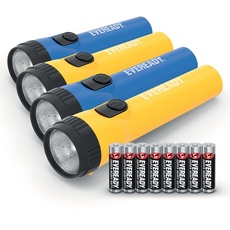 Energizer Eveready LED Taschenlampe, Extrem Hell für Camping, Outdoor und Geschenk, Batterie Enthalten, 4 Stück