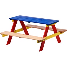 Bild von Kindersitzgarnitur 4 Sitzplätze, gelb/blau/rot - bunt