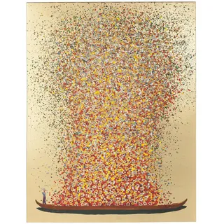 Kare Bild Touched Flower Boat Gold Rot