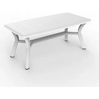 resol grupo Orquidea 180x90 Gartentisch Outdoor Rechteckig, Weiß, 180 x 90 x 74 cm