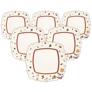 Villeroy & Boch Speiseteller Toy's Delight 28 x 28 cm 6er Set weiß