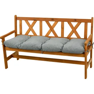 AMPO Bankauflage Bankkissen Sitzkissen Polser für Gartenbank Hollywoodschaukel 140 cm - Grau