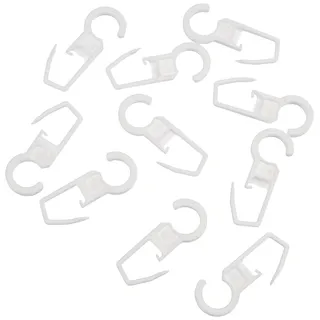 GARDINIA Faltenlegehaken Lugano Weiß 10-er Pack