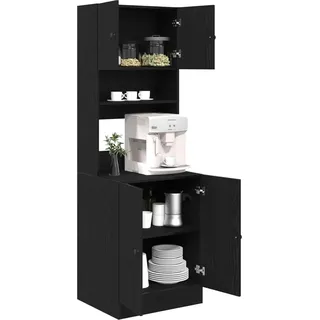 vidaXL Küchenbuffet 2 pcs Schwarz Eichen-Optik 60 x 50 x 180 cm - Schwarz