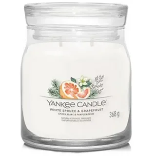 Yankee Candle White Spruce & Grapefruit Duftkerze 368 g weiß