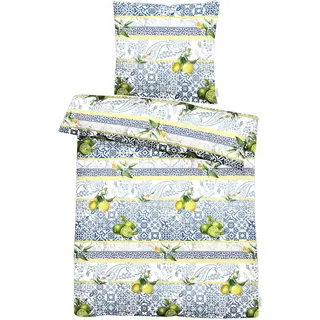 APELT Bettwäsche "Amalfi" 2 tlg. Bettwäsche-Set mit Reißverschluss, Baumwoll-Satin, Digitaldruck, mehrfarbig