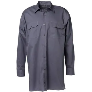 Planam 406039 Hemden Köperhemd 1/4 Arm, Grau, Größe 39/40