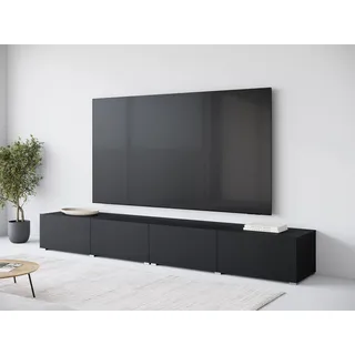Lowboard OTTO HOME "Denver Erlebe die Weltmeisterschaft im XXL-Format", graphite schwarz matt, B:300cm H:39,9cm T:49cm, FSC-zertifizierter Holzwerkstoff, Sideboards, Lowboard, Elegantes TV-Möbel 300 cm, speziell für bis zu 98-Zoll Fernseher