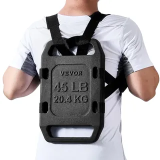 Vevor Gewichte aus Gusseisen, 20,4 kg, einzelne Ruck-Platte, gewichtete Gewichte zum Rucken, Massive Ruck Plate Gewicht für Rucking, solide Ruck-Plattengewichte für Schwünge Kniebeugen, Krafttraining Gewichtheben, Fitness-Workout