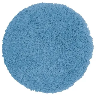Spirella – Runde Highland Mikrofaser-Badematte – rutschfest, schnelltrocknend und waschbar – 100% strapazierfähiges und widerstandsfähiges Polyester – Himmelblau – Ø 60 cm