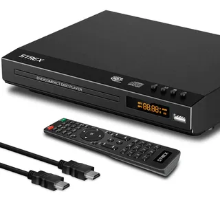Strex DVD Player mit HDMI - Full HD 1080P - Region Free - Fernbedienung - USB - HDMI/RCA - Schwarz DVD-Player