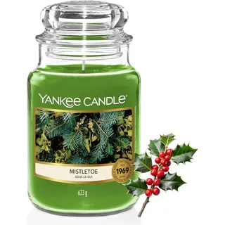 YANKEE CANDLE Amphore Groß Mistelzweig Kerze 150 Stunden Lang Dauer, Weihnachten