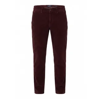 Flatfront-Cordhose Eurex rot