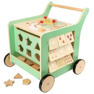 Small Foot Wooden Baby Walker Walker Activity Center Pastel Green