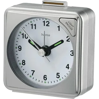 Hama A50, Quarzwecker, Silber, Analog, Weiß, AA Mignon, 56 mm - Silber