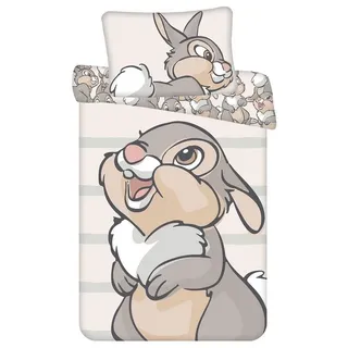 Disney Bambi, Klopfer - Baumwoll-Bettwäsche - Set 100x135 40x60cm - Bunt