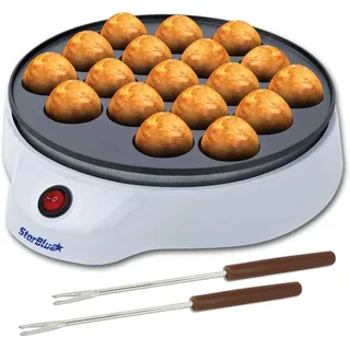 Takoyaki Maker mit Takoyaki-Plektren, einfach u. leicht zu bedienende elektrische Maschine zur Herstellung japanischer Takoyaki-Oktopus-Kugeln, 220-240 V 50/60 Hz 650 W, Europäischer Stecker