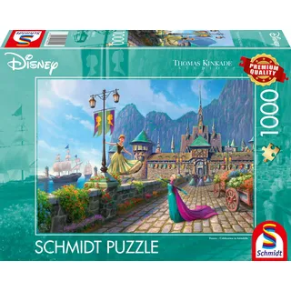 Schmidt Spiele 58042 Thomas Kinkade, Disney, Frozen, Celebrating in Arendelle 1000 Teile