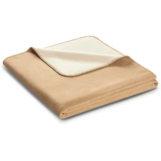 Biederlack Melange Doubleface Kuscheldecke 150 x 200 cm Beige