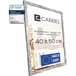 CABBEL Bilderrahmen 40x50 cm, Birke, stabiles MDF-Holz Rahmen, bruchsicherem Plexi-Glas, zum Aufhängen, ideal für Fotos/Bilder/Collage