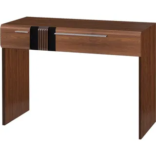 Furniture24 Schminktisch Porti 78 mit 2 Schubladen Eiche Massivholz Naturfurnier Eiche Antik - Braun