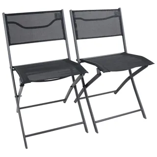 VCM Sumila Gartenstuhl 45 x 46 x 0 cm schwarz 2 St.