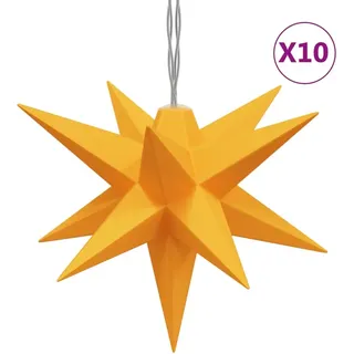 LED-Weihnachtsstern mit 10 LEDs Gelb 10 cm - Gelb, Bunt