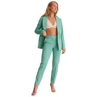 NA-KD Damen Basic Oversize Blazer, Eden Green, 34 EU