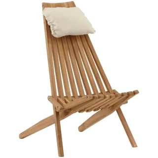 Gardenson Loungesessel , Goldfarben , Holz , Teakholz , 86x100x68 cm , Gartenmöbel, Loungemöbel, Loungesessel