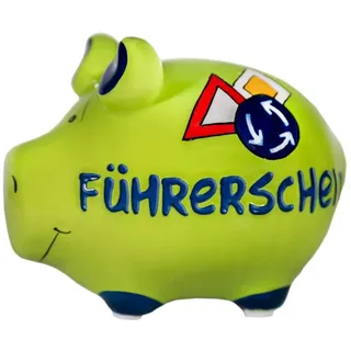 Premium Weddings Sparschwein Führerschein ca. 12,5 x 9 cm handgefertigt aus Keramik - Sparbüchse Spardose lustiges Sparschwein