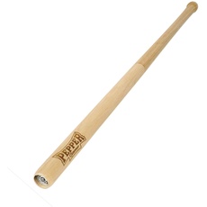 Bild PROFINO Pfeffermühle Pepper Game 71 cm Baseballschläger Pfeffermühle | Pfeffermühle Keramikmahlwerk | Gummibaum-Holz | mit Edelstahl-Wandhalterung | Große Pfeffermühle Holz | Gewürzmühle