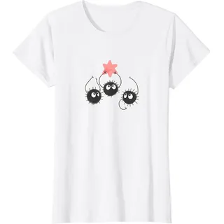 Niedlicher Anime Rußmann mit rosa Zuckerstern T-Shirt, Damen, Weiß, XS
