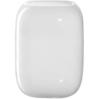 Leonardo Milano, Blumenvase aus weiß gefärbtem Glas, handgefertigte Glasvase in modernem Design, Höhe: 20 cm, Breite 15 cm, 041663
