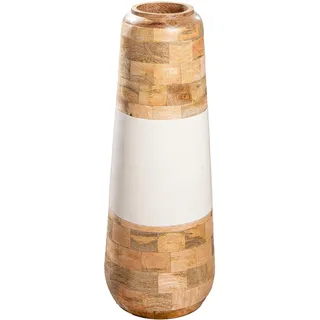 Gilde Vase Naturelle naturfarben-weiß«, weiß