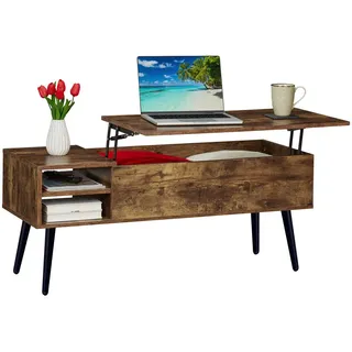 Relaxdays Braun Holz 100 x 46 x 40 cm
