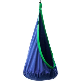 Potenza Milo Cocoon Hängehöhle für Kinder Hängesessel Kindersitz Kindershaukel mit Kissen 100% Baumwolle max 70kg Hängeschaukel - Blau