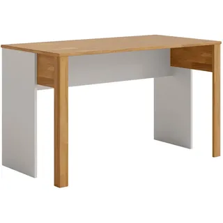 Cantus Schreibtisch , Grau, Eichefarben , Holz, Holzwerkstoff , Eiche , massiv , rechteckig , eckig, Wange , 65x73x100 cm , Holzmöbel, Holztische, Schreibtische Holz, Schreibtische Holz